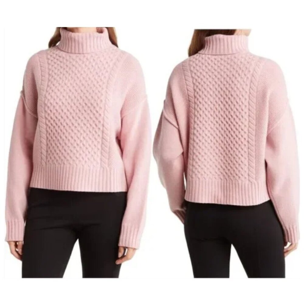 ATM Anthony Thomas Melillo Wool Sweater, BLUSH PINK, Size L, NWT